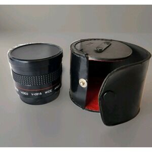 VTG AMBICO V-0315 Video Fish-Eye Lens 0.6X Wide-Angle + End Caps & Case EUC